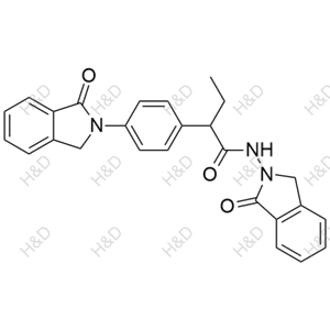 吲哚布芬雜質(zhì)67,N-(1-oxoisoindolin-2-yl)-2-(4-(1-oxoisoindolin-2-yl)phenyl)butanamide