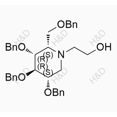 米格列醇雜質(zhì)1,2-((2S,3R,4R,5S)-3,4,5-tris(benzyloxy)-2-((benzyloxy)methyl)piperidin-1-yl)ethanol