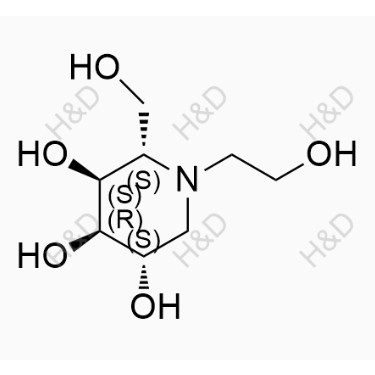 米格列醇異構(gòu)體C,(2S,3S,4R,5S)-1-(2-hydroxyethyl)-2-(hydroxymethyl)piperidine-3,4,5-triol