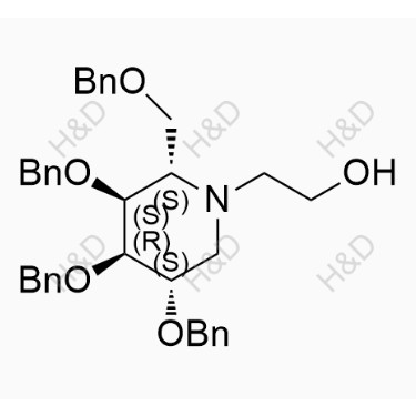 米格列醇杂质6,2-((2S,3S,4R,5S)-3,4,5-tris(benzyloxy)-2-((benzyloxy)methyl)piperidin-1-yl)ethanol