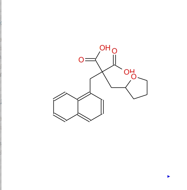 2-（1-萘基甲基）-2-（四氫糠基）丙二酸一水物,(2-napthalen-1-ylmethyl)-2-tetrahydrofuran-2-ylmethyl malonic acid