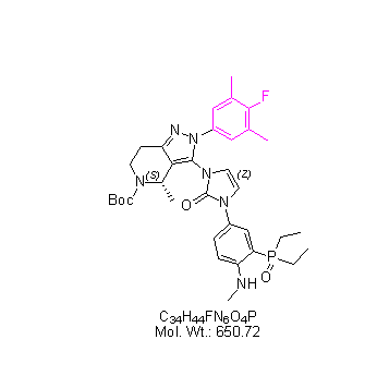 詢價(jià)請(qǐng)用代號(hào):GLP1-B,CC1=C(F)C(C)=CC(N3N=C2CCN([C@@H](C)C2=C3N4C=CN(C5=CC=C(NC)C(P(CC)(CC)=O)=C5F)C4=O)C(OC(C)(C)C)=O)=C1