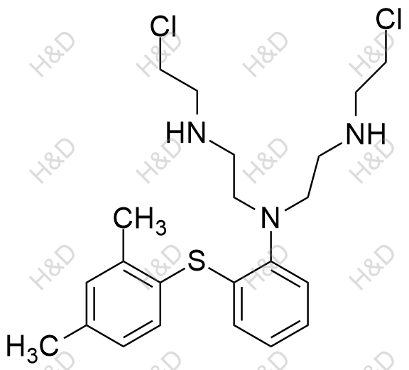 沃替西汀雜質(zhì)20,N1-(2-chloroethyl)-N2-(2-((2-chloroethyl)amino)ethyl)-N2-(2-((2,4-dimethylphenyl)thio)phenyl)ethane-1,2-diamine