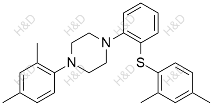 沃替西汀雜質(zhì)35,1-(2,4-dimethylphenyl)-4-(2-((2,4-dimethylphenyl)thio)phenyl)piperazine