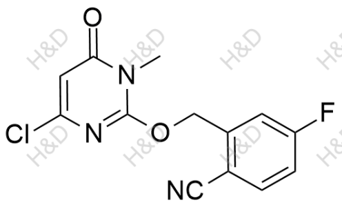 曲格列汀雜質(zhì)17,2-(((4-chloro-1-methyl-6-oxo-1,6-dihydropyrimidin-2-yl)oxy)methyl)-4-fluorobenzonitrile