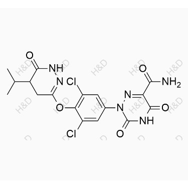 瑞司美替羅雜質(zhì)77,2-(3,5-dichloro-4-((5-isopropyl-6-oxo-1,4,5,6-tetrahydropyridazin-3-yl)oxy)phenyl)-3,5-dioxo-2,3,4,5-tetrahydro-1,2,4-triazine-6-carboxamide