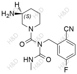 曲格列汀雜質(zhì)26,(S)-3-amino-N-(2-cyano-5-fluorobenzyl)-N-(methylcarbamoyl)piperidine-1-carboxamide