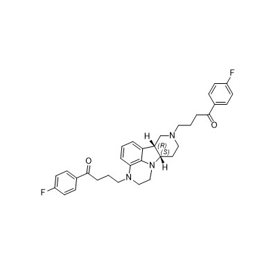 盧美哌隆雜質(zhì)31,4,4'-((6bR,10aS)-6b,7,10,10a-tetrahydro-1H-pyrido[3',4':4,5]pyrrolo[1,2,3-de]quinoxaline-3,8(2H,9H)-diyl)bis(1-(4-fluorophenyl)butan-1-one)