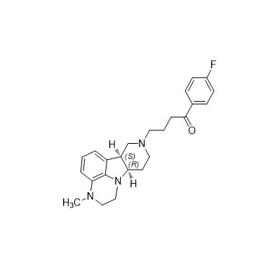 盧美哌隆雜質(zhì)33,1-(4-fluorophenyl)-4-((6bS,10aR)-3-methyl-2,3,6b,7,10,10a-hexahydro-1H-pyrido[3',4':4,5]pyrrolo[1,2,3-de]quinoxalin-8(9H)-yl)butan-1-one