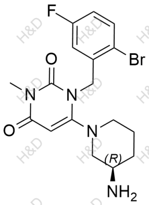 曲格列汀雜質49,(R)-6-(3-aminopiperidin-1-yl)-1-(2-bromo-5-fluorobenzyl)-3-methylpyrimidine-2,4(1H,3H)-dione