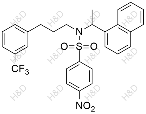 西那卡塞雜質(zhì)J,N-(1-(naphthalen-1-yl)ethyl)-4-nitro-N-(3-(3-(trifluoromethyl)phenyl)propyl)benzenesulfonamide