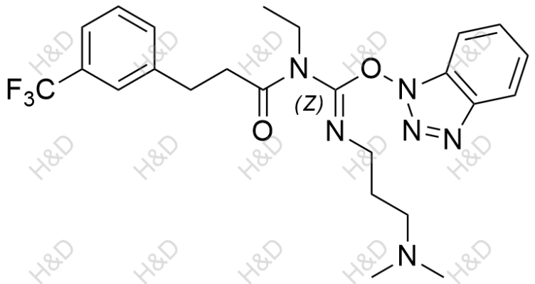 西那卡塞雜質(zhì)65,(Z)-1H-benzo[d][1,2,3]triazol-1-yl N'-(3-(dimethylamino)propyl)-N-ethyl-N-(3-(3-(trifluoromethyl)phenyl)propanoyl)carbamimidate