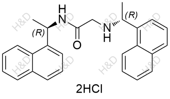 西那卡塞雜質(zhì)67(雙鹽酸鹽),N-((R)-1-(naphthalen-1-yl)ethyl)-2-(((R)-1-(naphthalen-1-yl)ethyl)amino)acetamide dihydrochloride