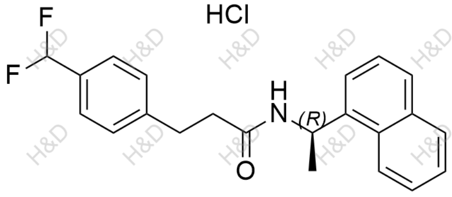 西那卡塞雜質(zhì)69(鹽酸鹽),(R)-3-(4-(difluoromethyl)phenyl)-N-(1-(naphthalen-1-yl)ethyl)propanamide hydrochloride