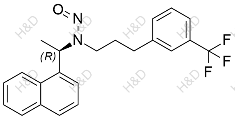 N-亞硝基西那卡塞,(R)-N-(1-(naphthalen-1-yl)ethyl)-N-(3-(3-(trifluoromethyl)phenyl)propyl)nitrous amide