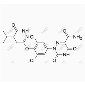 瑞司美替羅雜質(zhì)77,2-(3,5-dichloro-4-((5-isopropyl-6-oxo-1,4,5,6-tetrahydropyridazin-3-yl)oxy)phenyl)-3,5-dioxo-2,3,4,5-tetrahydro-1,2,4-triazine-6-carboxamide