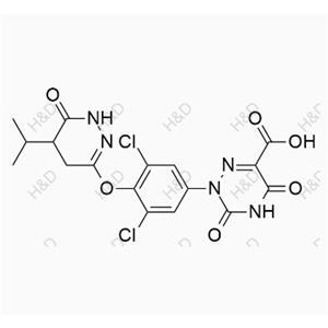 瑞司美替羅雜質(zhì)78,2-(3,5-dichloro-4-((5-isopropyl-6-oxo-1,4,5,6-tetrahydropyridazin-3-yl)oxy)phenyl)-3,5-dioxo-2,3,4,5-tetrahydro-1,2,4-triazine-6-carboxylic acid