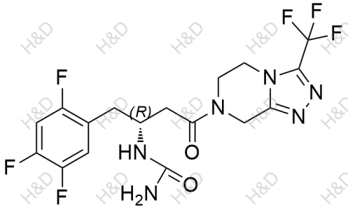 西格列汀雜質(zhì)76,(R)-1-(4-oxo-4-(3-(trifluoromethyl)-5,6-dihydro-[1,2,4]triazolo[4,3-a]pyrazin-7(8H)-yl)-1-(2,4,5-trifluorophenyl)butan-2-yl)urea