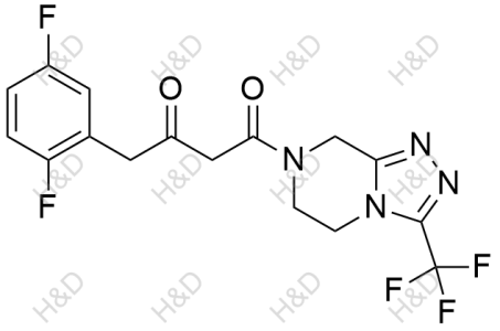 西格列汀雜質(zhì)77,4-(2,5-difluorophenyl)-1-(3-(trifluoromethyl)-5,6-dihydro-[1,2,4]triazolo[4,3-a]pyrazin-7(8H)-yl)butane-1,3-dione