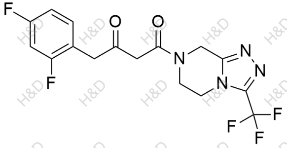 西格列汀雜質(zhì)78,4-(2,4-difluorophenyl)-1-(3-(trifluoromethyl)-5,6-dihydro-[1,2,4]triazolo[4,3-a]pyrazin-7(8H)-yl)butane-1,3-dione