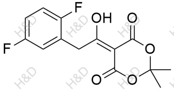 西格列汀雜質(zhì)79,5-(2-(2,5-difluorophenyl)-1-hydroxyethylidene)-2,2-dimethyl-1,3-dioxane-4,6-dione