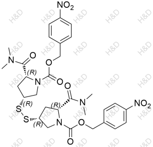 美羅培南雜質(zhì)15,(2R,2'R,4R,4'R)-bis(4-nitrobenzyl) 4,4'-disulfanediylbis(2-(dimethylcarbamoyl)pyrrolidine-1-carboxylate)