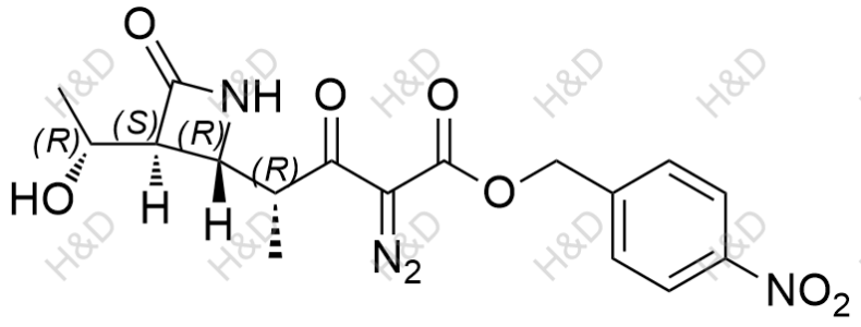 美羅培南雜質(zhì)16,(R)-4-nitrobenzyl 2-diazo-4-((2R,3S)-3-((R)-1-hydroxyethyl)-4-oxoazetidin-2-yl)-3-oxopentanoate