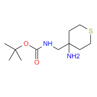 1,1-二甲基乙基N-[(4-氨基四氫-2H-噻吩-4-基)甲基]氨基甲酸酯,tert-butyl N-[(4-aminotetrahydrothiopyran-4-yl)methyl]carbamate