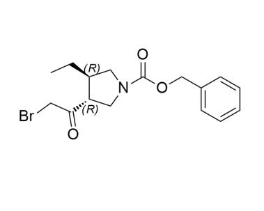 （3R，4R）-3-（2-溴乙酰基）-4-乙基吡咯烷-1-甲酸芐酯,(3R,4R)-3-(2-bromoacetyl)-4-ethylpyrrolidine-1-carboxylate