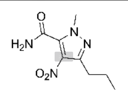 1-甲基-4-硝基-3-丙基-(1H)-吡唑-5-甲酰胺,1-Methyl-4-nitro-3-propyl-(1H)-pyrazole-5-carboxamide