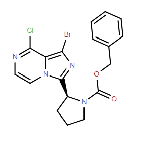 (S)-2-(1-溴-8-氯咪唑并[1,5-a]吡嗪-3-基)吡咯烷-1-羧酸芐酯