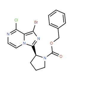 (S)-2-(1-溴-8-氯咪唑并[1,5-a]吡嗪-3-基)吡咯烷-1-羧酸芐酯