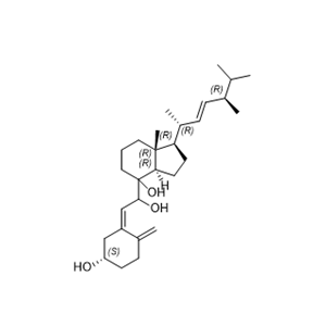 度骨化醇雜質(zhì)07,(1R,3aR,7aR)-1-((2R,5R,E)-5,6-dimethylhept-3-en-2-yl)-4-((Z)-1-hydroxy-2-((S)-5-hydroxy-2-methylenecyclohexylidene)ethyl)-7a-methyloctahydro-1H-inden-4-ol