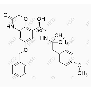 奧達(dá)特羅雜質(zhì)12,(R)-6-(benzyloxy)-8-(1-hydroxy-2-((1-(4-methoxyphenyl)-2-methylpropan-2-yl)amino)ethyl)-2H-benzo[b][1,4]oxazin-3(4H)-one