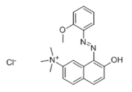 N,N,N-三甲基-7-羥基-8-[(2-甲氧基苯基)偶氮]-2-萘季銨鹽酸鹽,7-Hydroxy-8-((2-methoxyphenyl)diazenyl)-N,N,N-trimethylnaphthalen-2-aminium chloride