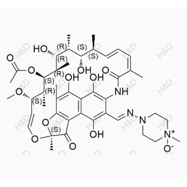 利福平EP雜質(zhì)B,3-[[(4-Methyl-4-oxido-1-piperazinyl)imino]methyl]-rifamycin