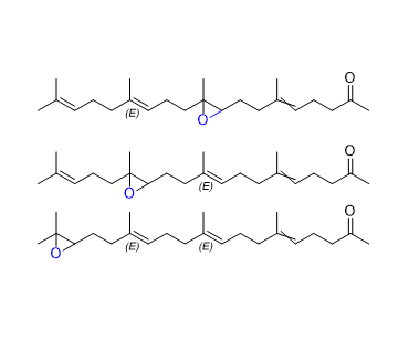 替普瑞酮雜質(zhì)07,(9E)-6,10-dimethyl-12-(3-methyl-3-(4-methylpent-3-en-1-yl)oxiran-2-yl)dodeca-5,9-dien-2-one compound with (9E,13E)-16-(3,3-dimethyloxiran-2-yl)-6,10,14-trimethylhexadeca-5,9,13-trien-2-one and 8-(3-((E)-4,8-dimethylnona-3,7-dien-1-yl)-3-methyloxiran-2-yl)-6-methyloct-5-en-2-one (1:1:1)