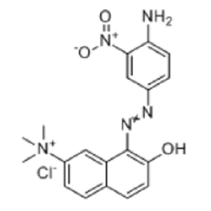 堿性棕 17,8-((4-Amino-2-nitrophenyl)diazenyl)-7-hydroxy-N,N,N-trimethylnaphthalen-2-aminium chloride