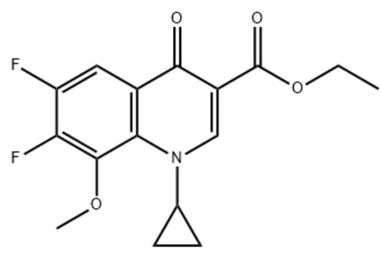 加替環(huán)合酯,1-Cyclopropyl-6,7-difluoro-1,4-dihydro-8-methoxy-4-oxo-3-quinolinecarboxylic acid ethyl ester