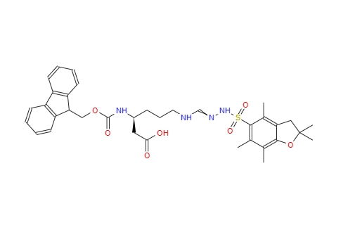 N-芴甲氧羰基-N'-(2,2,4,6,7-五甲基二氫苯并呋喃-5-磺?；?-L-高精氨酸,Fmoc-N-Pbf-L-HomoArginine