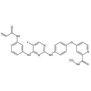 4-[4-[[5-氟-4-[[3-[(1-氧代-2-丙烯-1-基)氨基]苯基]氨基]-2-嘧啶基]氨基]苯氧基]-N-甲基-2-吡啶甲酰胺,CNX 774