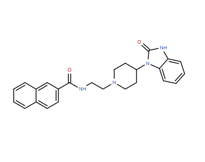 N-(2-{4-[2-OXO-2,3-DIHYDRO-1H-BENZO(D)IMIDAZOL-1-YL]PIPERIDIN-1-YL}ETHYL)-2-NAPHTHAMIDE;VU0155056,N-(2-{4-[2-OXO-2,3-DIHYDRO-1H-BENZO(D)IMIDAZOL-1-YL]PIPERIDIN-1-YL}ETHYL)-2-NAPHTHAMIDE;VU0155056