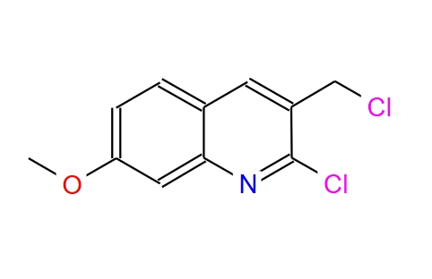 2-氯-3-(氯甲基)-7-甲氧基喹啉,2-chloro-3-(chloromethyl)-7-methoxyquinoline