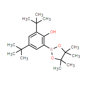 2,4-雙(1,1-二甲基乙基)-6-(4,4,5,5-四甲基-1,3,2-二氧硼雜環(huán)戊烷-2-基)苯酚,2,4-di-tert-butyl-6-(4,4,5,5-tetramethyl-1,3,2-dioxaborolan-2-yl)pheno