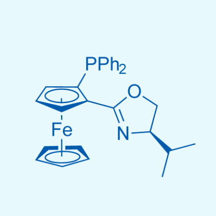 (R,Rp)-[2-(4'-異丙基噁唑-2'-基)二茂鐵基]二苯基膦,(Rp)-1-[(4R)-4,5-Dihydro-4-(1-methylethyl)-2-oxazolyl]-2-(diphenylphoSphino)ferrocene