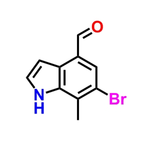 6-溴-7-甲基-1H-吲哚-4-甲醛,6-Bromo-7-methyl-1H-indole-4-carbaldehyde