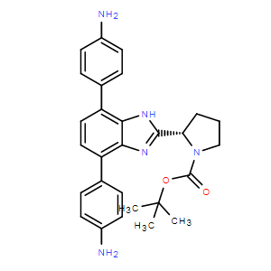 2-(4，7-雙(4-氨基苯基)-1H-苯并[d]咪唑-2-基)吡咯烷-1-羧酸(S)-叔丁酯