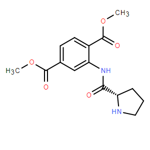 1,4-二甲基2-[[（2S）-2-吡咯烷基羰基]氨基]-1,4-苯二甲酸酯,1,4-Dimethyl 2-[[(2S)-2-pyrrolidinylcarbonyl]amino]-1,4-benzenedicarboxylate