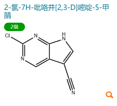 2-Chloro-7H-pyrrolo[2,3-d]pyrimidine-5-carbonitrile,2-Chloro-7H-pyrrolo[2,3-d]pyrimidine-5-carbonitrile