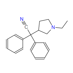 3-吡咯烷乙氰, 1-乙基-A,A-二苯基-,2-(1-ethylpyrrolidin-3-yl)-2,2-diphenylacetonitrile